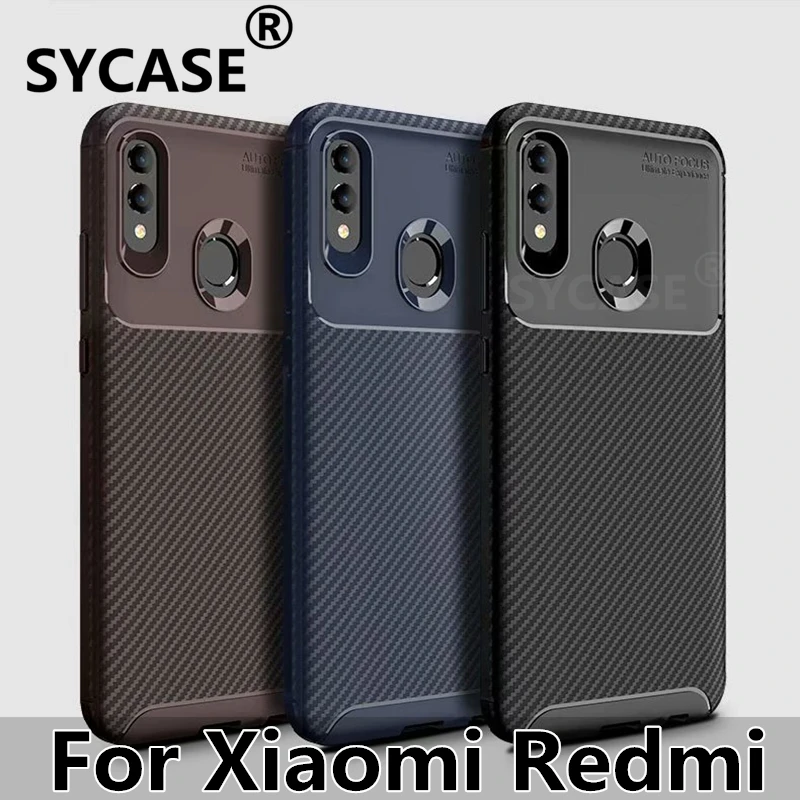 Best SYCASE Slim Carbon fiber stereo Business soft shell For Xiaomi Redmi 6 6A Redmi 5 Plus 6pro Case All inclusive Anti drop Cover