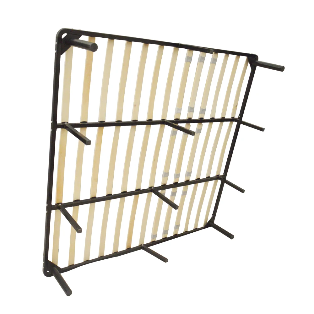 King Size Metal Iron Bed with Wooden Slat Black Dropshipping King Size Metal Iron Bed with Wooden Slat Black Dropshipping