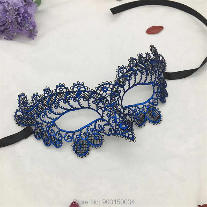 1pc Blue Sexy Lady Lace Mask Eye Mask For Masquerade Party Halloween Party Fancy Drop shipping  (4)