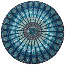 Круглый пляжный коврик Boho винтажный открытый, для пикника Коврик для кемпинга одеяло настенные вешалки скатерти бытовые украшения