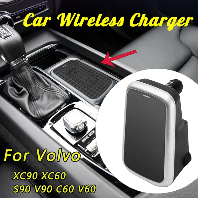 12V 10W Car Qi Wireless Fast Charger For Volvo XC90 XC60 S90 V90 C60