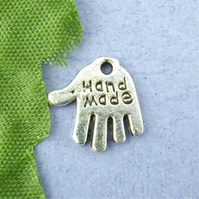 Doreen Box прекрасные 80 шт "Hand Made" Thenar бусины Подвески 11*12 мм(B00496