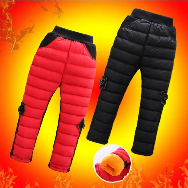 

Girls cotton pants plus velvet thick winter 2018 new 3 three-layer down cotton 5 years old 2 boys 6 children wearing winter pant