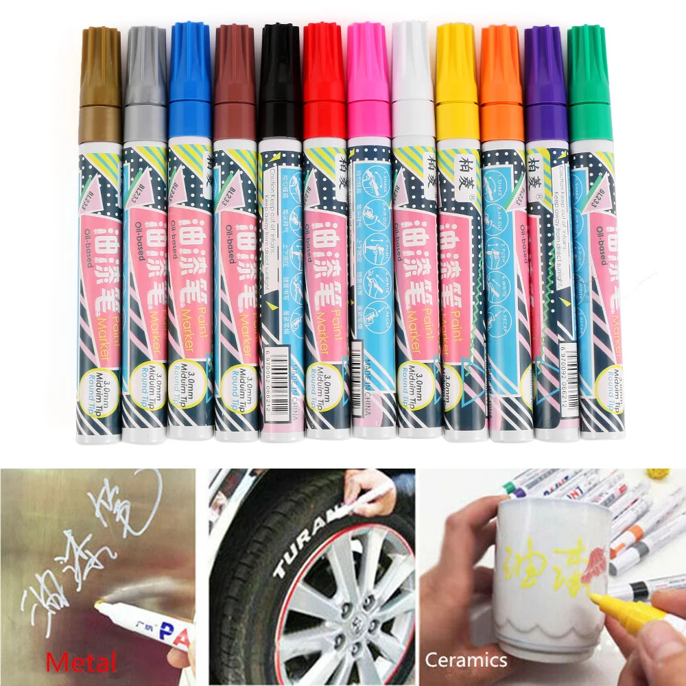 

Universal Waterproof Permanent Paint Marker Pen For Car Tyre Tire Tread Rubber Metal Car Styling