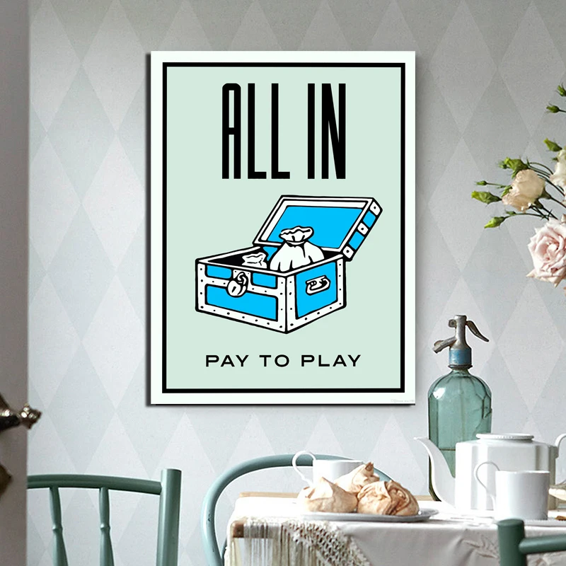 

The Monopolyingly Companion Board Game Theme Card Art Canvas Poster Print Abstract Painting Picture Modern Home Decoration