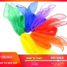 Квадратные шелковые шарфы для танцев, волшебные трюки, реквизит для выступлений, аксессуары, шарфы движения, шарфы для раннего образования, детские игрушки