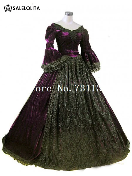 purple rococo dress