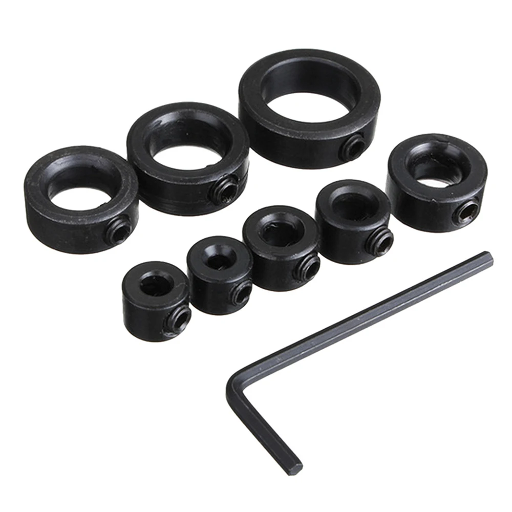 

Super PDR Tools 8PCS Woodworking Drill Bits 3-16mm + 1 Hex Wrenches Mini Depth Stop Collars Ring Drill Locator Hand Tools Sets