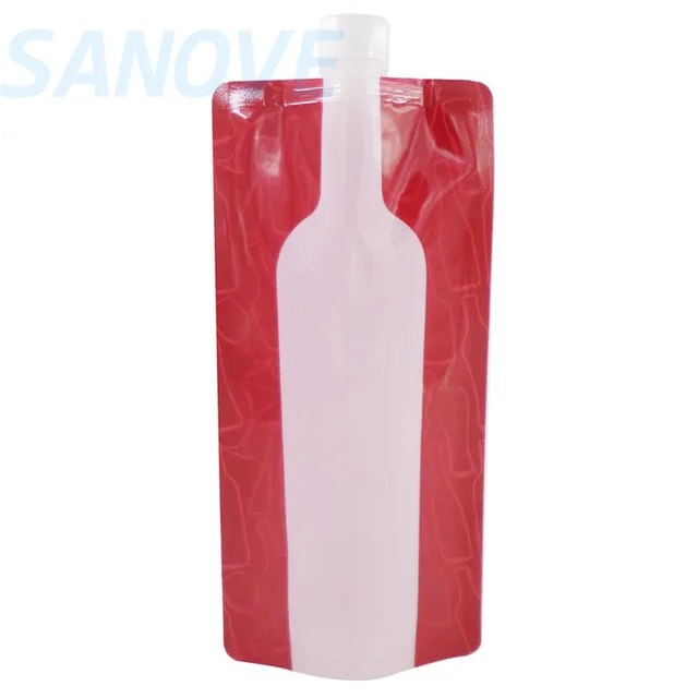 750ml Plastic Reusable Wine Bottle Portable Liquor Beer Bag 750ml Plastic Reusable Wine Bottle Portable Liquor Beer Bag Unbreakable Flask Travel Accessories 10pcs