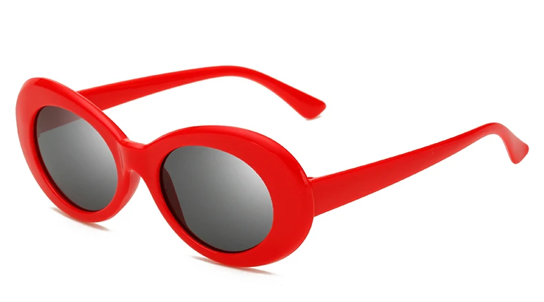 Peekaboo дешевые пластиковые солнцезащитные очки овальные Мужские красные белые солнцезащитные очки для женщин Ретро Черные uv400 - Цвет линз: red