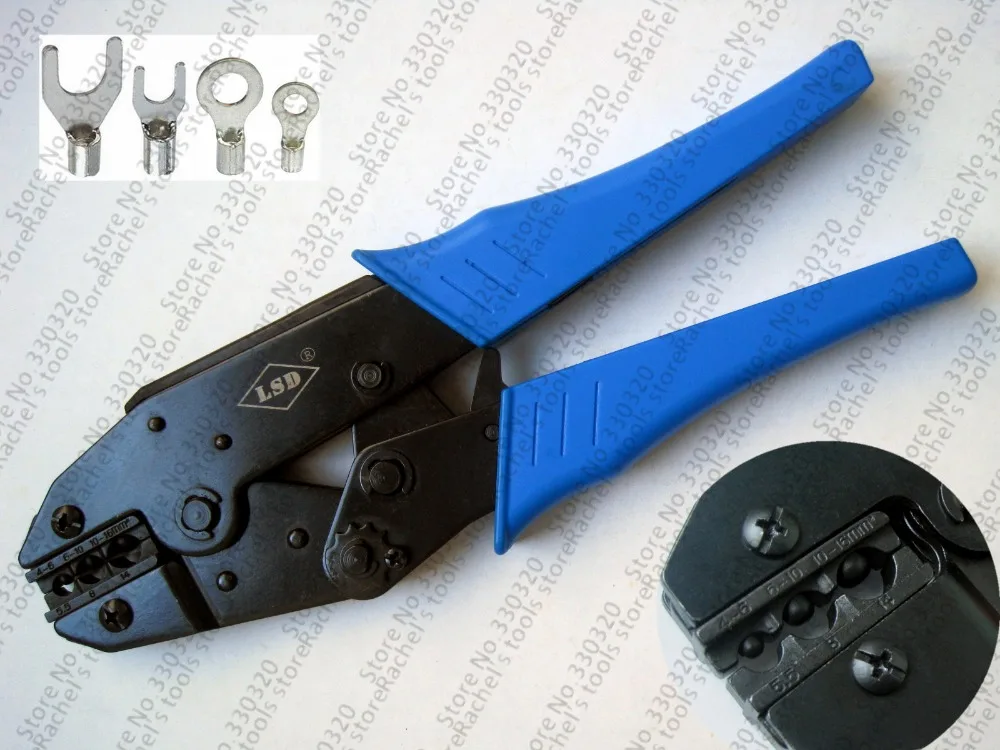 LS 616TD Non insulated terminal hand crimper tool for cable lugs range
