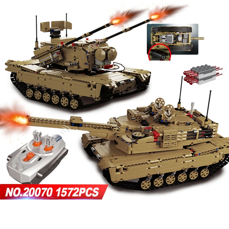 

2018 Technics Modern Military Ww2 Radion Remote Control Tank Moc Building Block Model Bricks Rc Toys Collection for Boys Gifts