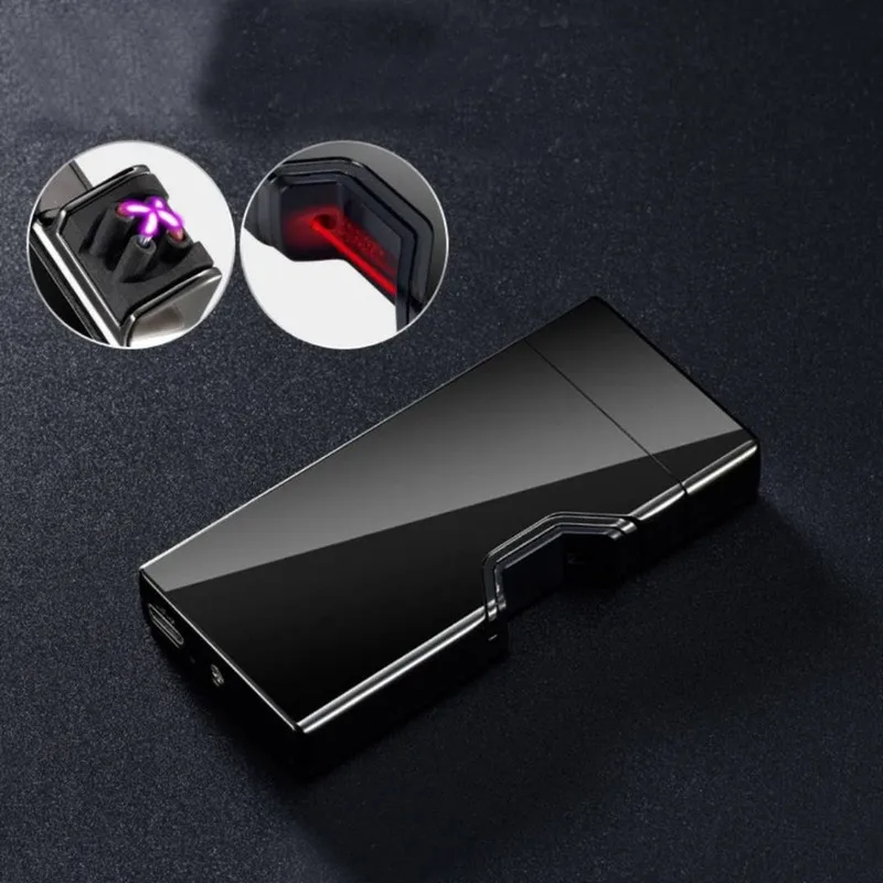 

USB charging lighter infrared laser induction double arc wholesale custom double arc signature 023