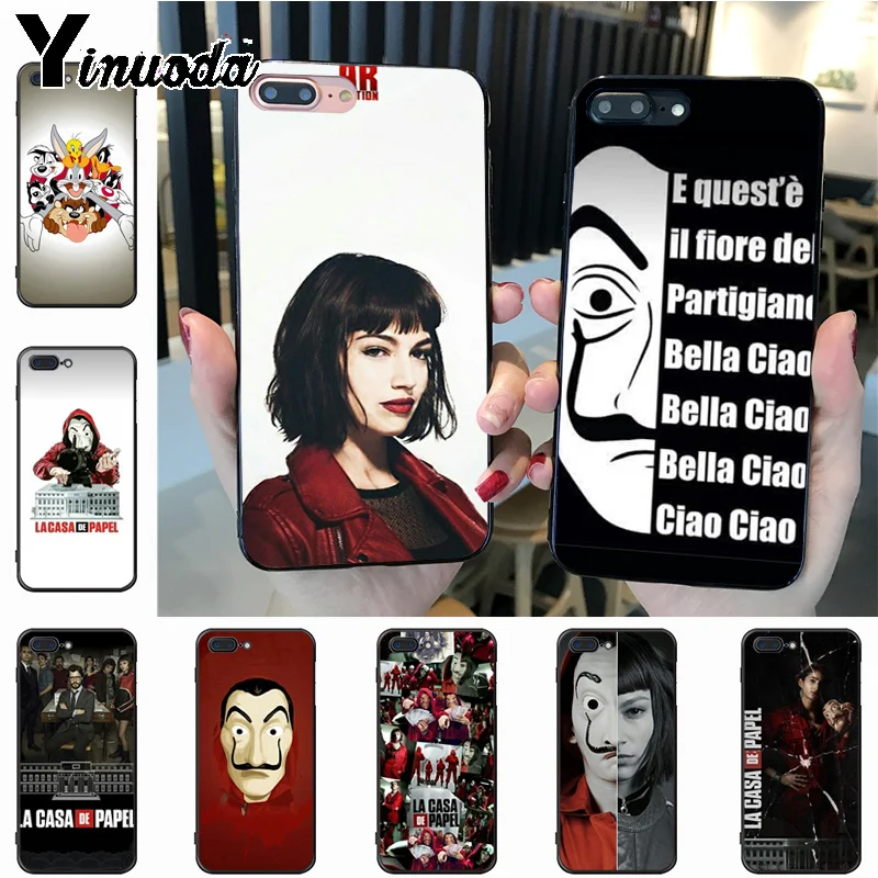

Yinuoda LA Casa De Papel Top Detailed Popular phone Case for iPhone 7plus 6S 7 8 8Plus X 5S 11pro case cover