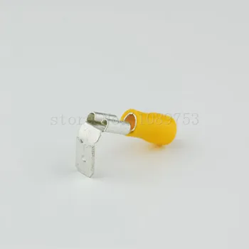 

100x 12-10 AWG Gauge Yellow Vinyl Disconnects Insulated Crimp Terminals Piggy Back