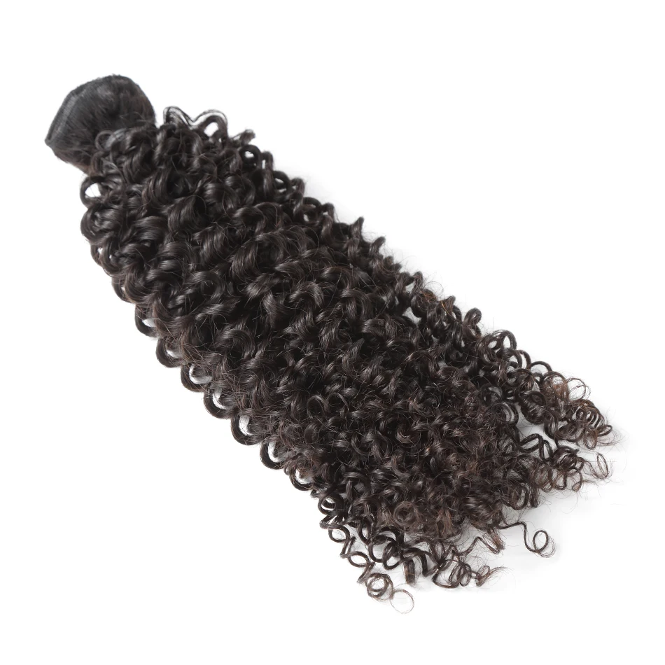 Promqueen индийские вьющися волосы Связки с закрытием короткие волосы с закрытием для черный Для женщин натуральные волосы Связки с закрытием