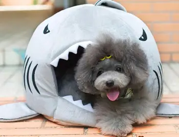 

1pc Shape of Shark mat pet dog toys include pillows Puppy Pet bed or kennel and DOG or cat bedroom or house for animal to sleep