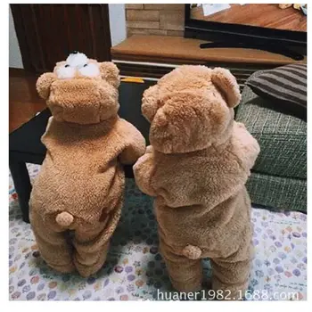

The cartoon Bear baby autumn and winter warm plush toys clothes thickened 3 Colour
