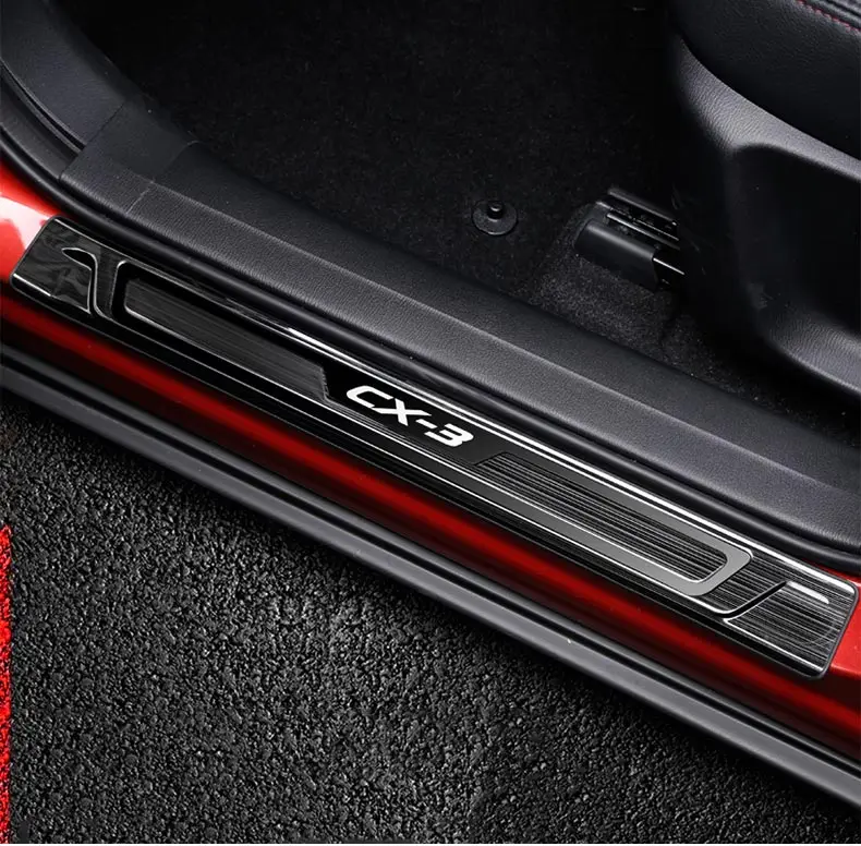 Для Mazda CX3 CX-3 нержавеющая сталь Накладка на порог Добро пожаловать наклейки на педали Аксессуары для стайлинга автомобилей