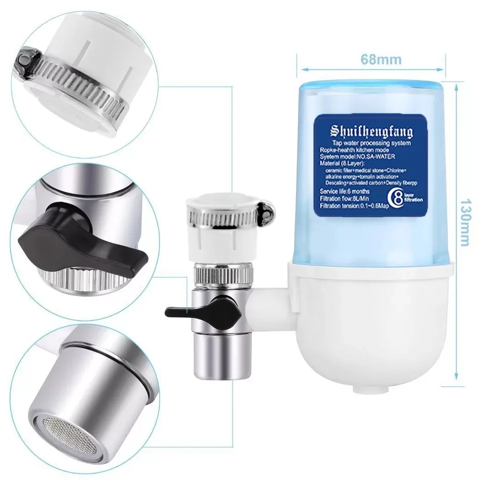 Водопроводной очиститель кухонный кран Фильтр моющийся керамический фильтр мини фильтр для воды прозрачный видимый