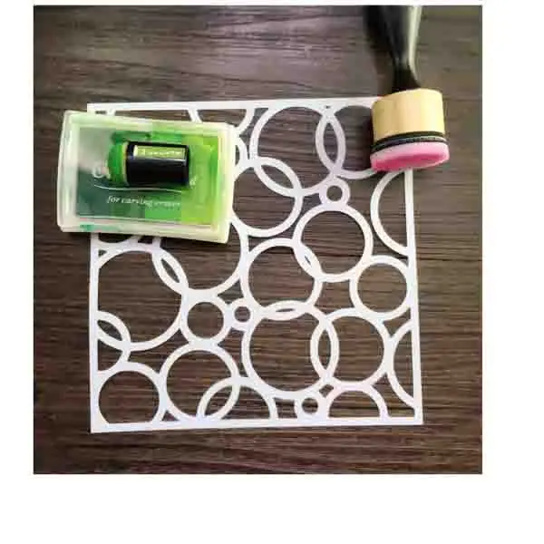 

Bubble Dot Scrapbooking tool card DIY album masking spray painted template laser drawing stencils 673118