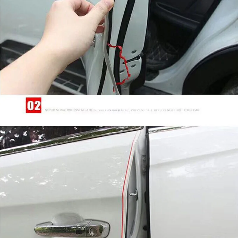 Универсальный ночник для двери автомобиля для багажника Edge Guard скретч Защитная полоска резиновые светящиеся столкновения уплотнения отделка автомобиля-Стайлинг