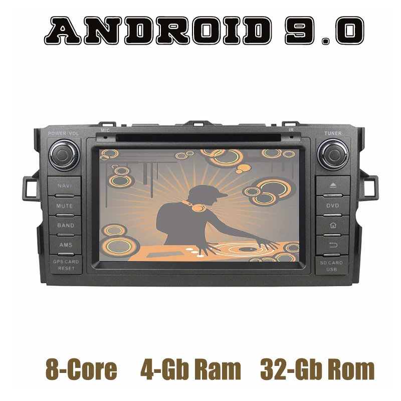 Android 9 0 автомобильный DVD gps плеер для toyota auris с DSP PX5 octa core wifi usb 4 Гб + 32 ГБ Авто