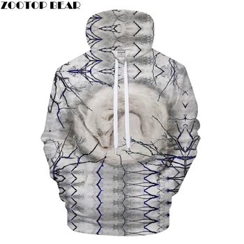 

Twig 3D Hoodies Men Wolf Hoody Animal Sweatshirt Harajuku Tracksuit Pullover Jacket Streetwear Coat Print Drop Ship ZOOTOPBEAR