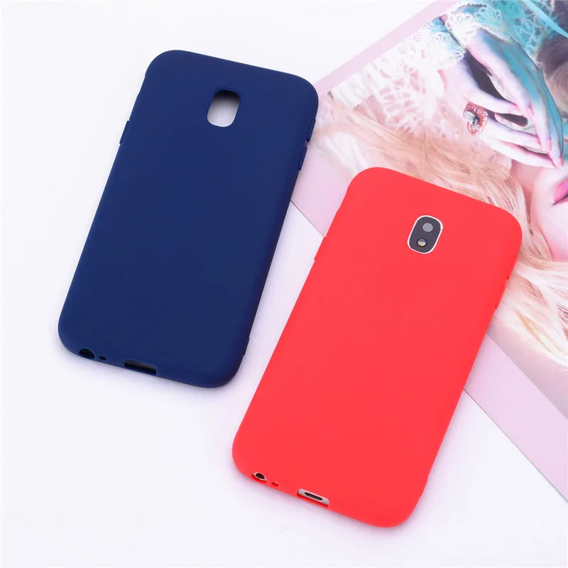 سيليكون حقيبة لهاتف سامسونج J3 2017 حالة حلوى لينة اللون السيليكون الغطاء الخلفي لسامسونج J3 2017 حقيبة لهاتف سامسونج غالاكسي J3 2017