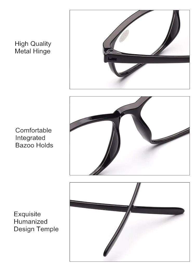 Черные туфли высокого качества TR90 очки для чтения Для женщин Для мужчин покрытая цельной полиуретановой кожей удобные пресбиопические очки переполнения Специальное предложение G163
