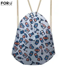 FORUDESIGNS/Женская спортивная сумка-мешок на шнурке с 3D рисунком милой медсестры Печать Фитнес Outdoot Тренажерный Зал Мешок Йога маленький мешок для хранения