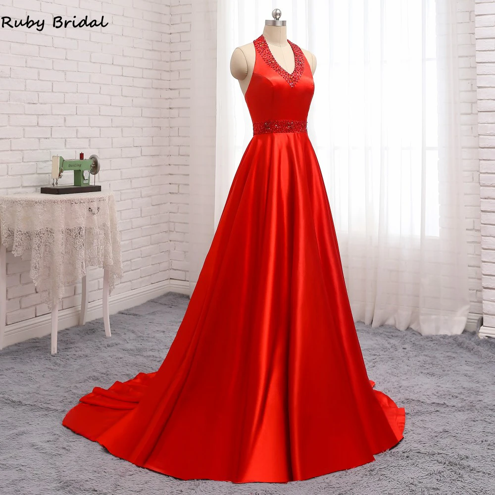 Ruby Bridal 2019 New Vestido De Noite 