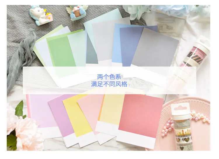 Lovedoki Solid Color Note Sticky Set Index Pages Notepad Paper Planner Decorative Stickers Office Decoration Cute Stationery