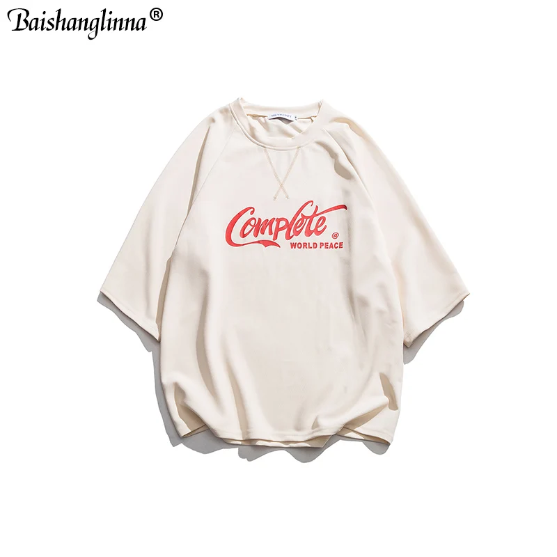 

Baishanglinna 2019 Men Hip Hop T Shirt Word Print T-Shirt Streetwear Harajuku Tshirt Summer Half Sleeve Tops Tees