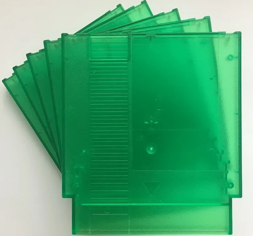 Мятный зеленый цвет 72 булавки игровой картридж Замена пластиковый корпус для консоли NES