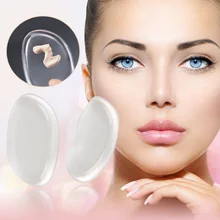 2pcs/pack Soft Silicone Gel Puff Transparent Makeup Powder Foundation Blush BB Cream Sponge Beauty Makeup Tool