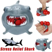 Снятие стресса Акула резиновый сетчатый шар стресс беспокойство давление сжимает игрушечный виноград подарок для ребенка juguete X