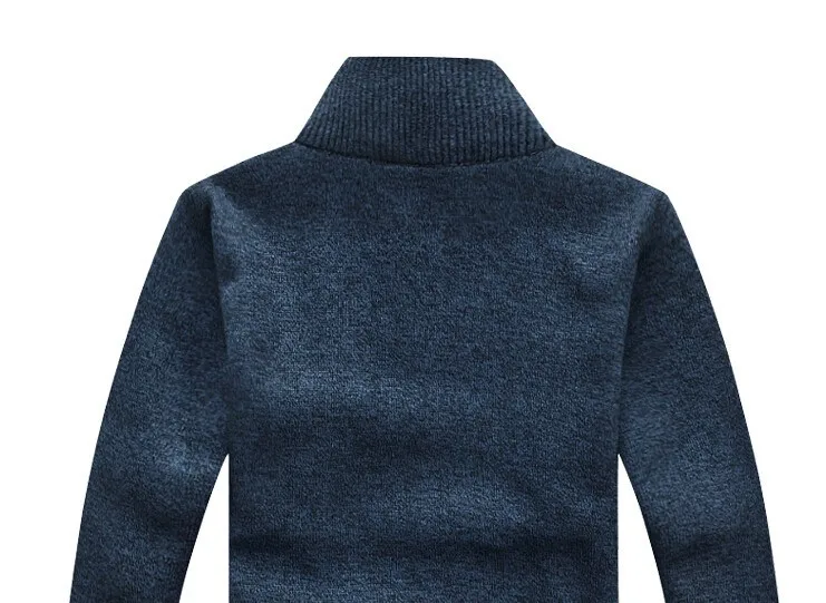 Осенний мужской свитер модный повседневный мужской вязаный пуловер с воротником-стойкой зимние свитера Одежда JS0707