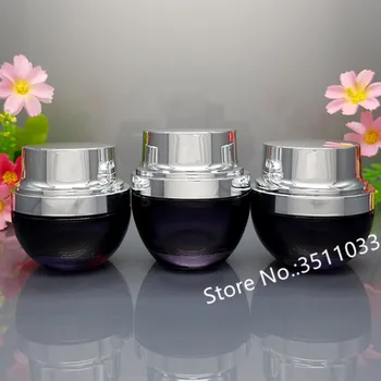 

10Pcs Refillable Black Glass Cosmetic Container Face Cream Bottle Jar Classical Small Eye Cream Bottle Jar 20g 30g 50g 20ml 30ml
