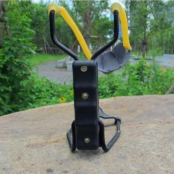 

Powerful survival tool high power hunting folding sling shooting hunting slingshot with wrist support 2019
