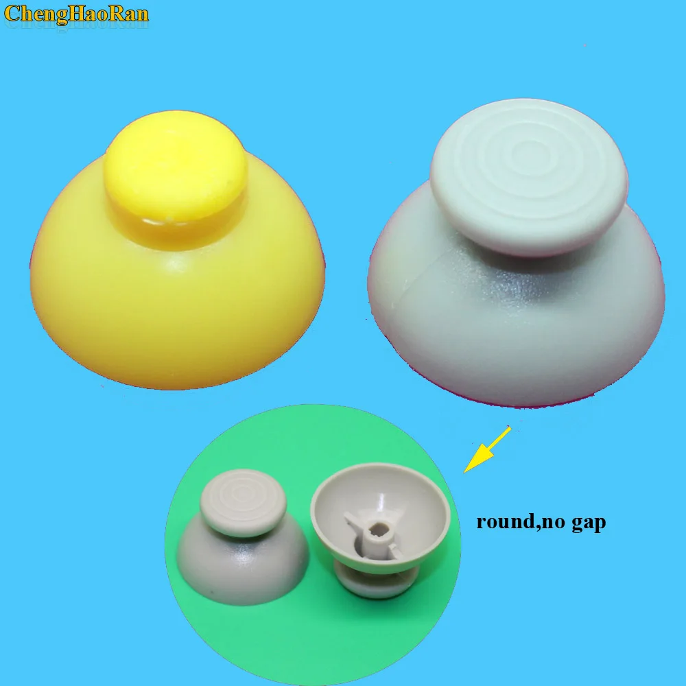 

ChengHaoRan For Gamecube Analog Joystick Thumbsticks Button Thumb Grip Stick Cap For NGC Controller 2pcs repair parts replace