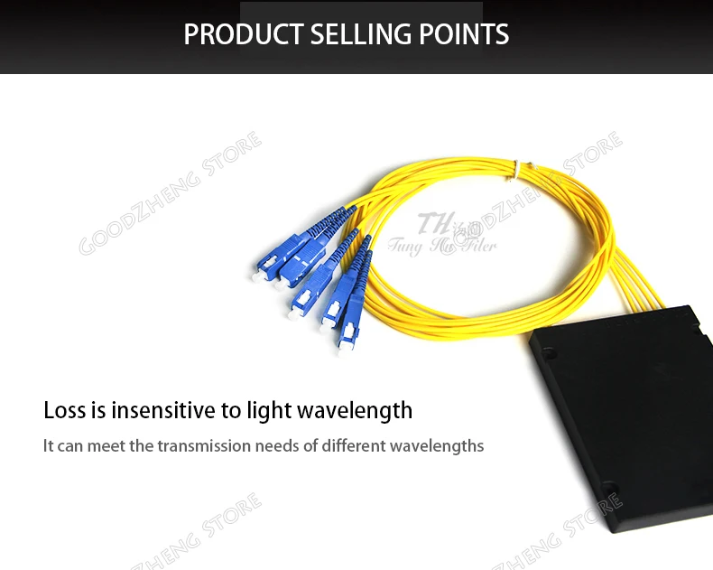 SC/UPC 1*4 PLC Fiber Optical Splitter Connector PLC Splitter SC/FC/ST/LC Connector SC/UPC lan cable continuity tester