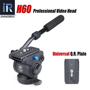 

H60 Panoramic tripod head Hydraulic fluid video head for monopod slider Manfrotto 501PL plates compatible Better than JY0506H