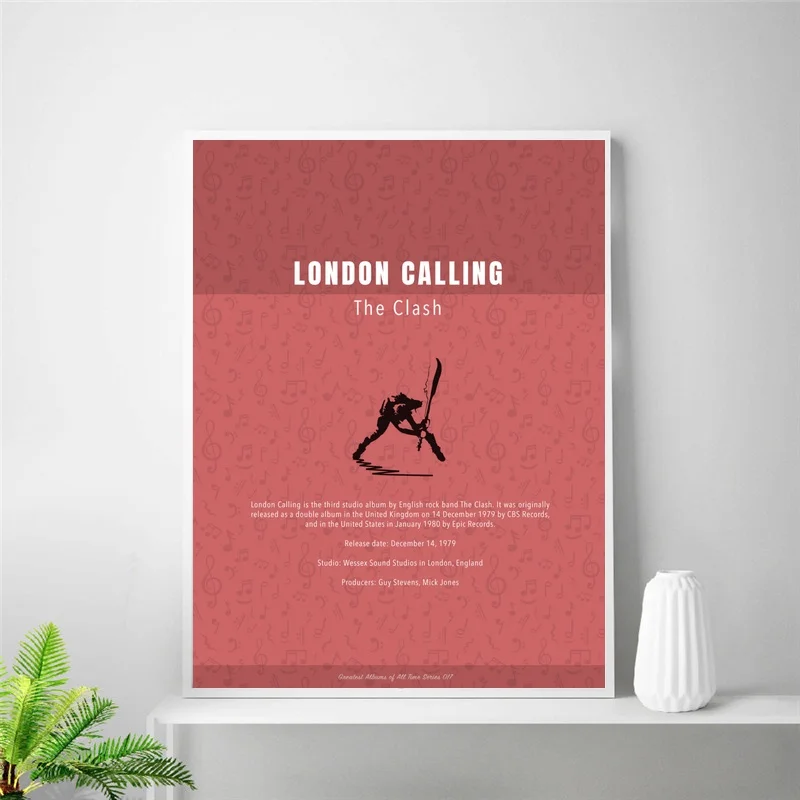 London Calling The Clash Album Art Canvas Painting Nordic Posters and Prints Wall Pictures for Living Room | Дом и сад