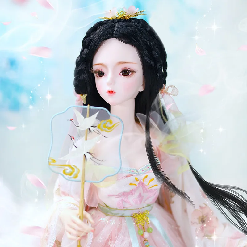 1/3 bjd кукла 62 см шарнир тело кукла белая кожа черные волосы с одеждой обувь головной убор, luoshen, без вентилятора - Цвет: Luo Shen Fairy