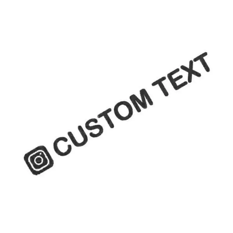 1 шт. 20*2 см персонализированные пользовательские Instagram имя пользователя водонепроницаемый автомобиль и мотоцикл наклейки бампер стикер - Цвет: Black