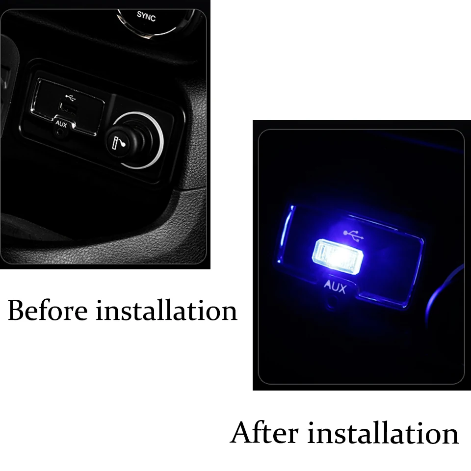 LENTAI 1 шт. авто светодиодный USB лампа для атмосферного освещения для Mercedes Benz W203 W204 W211 Volvo S60 XC90 XC60 S80 V40 Subaru Forester