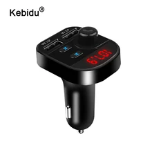 Автомобильное зарядное устройство kebidu с двумя USB, быстрая зарядка, Bluetooth, зарядное устройство для мобильного телефона, громкая связь, fm-передатчик, USB, быстрое автомобильное зарядное устройство для Xiaomi