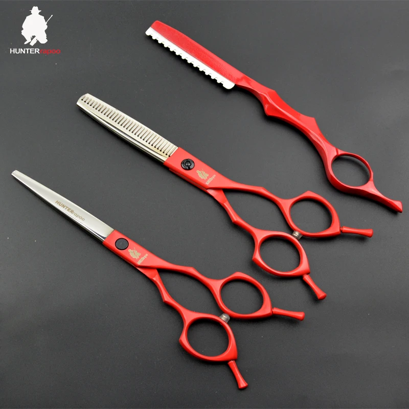 

30% OFF HT9170 HUNTERrapoo 5.5" / 6" / 7" Hair Scissors Set Thinning Scissor Professional hairdresser scissors kit for haircut