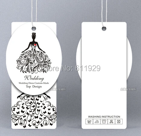 

Customized clothing hang tag/wedding dress tags/clothing labels/trademark/garment swing tags/logo/brand name 1000 pcs a lot